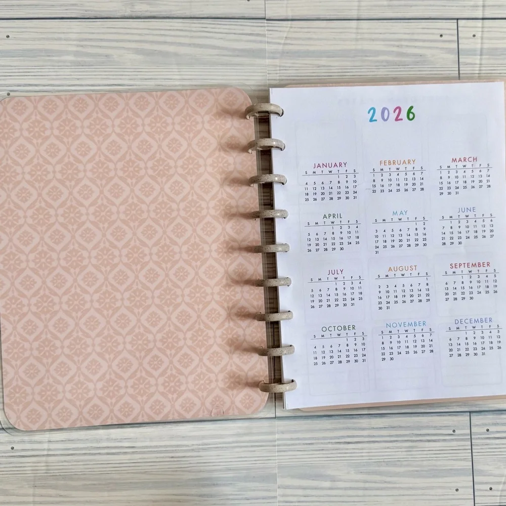 Happy Planner Classic size weekly layout undated